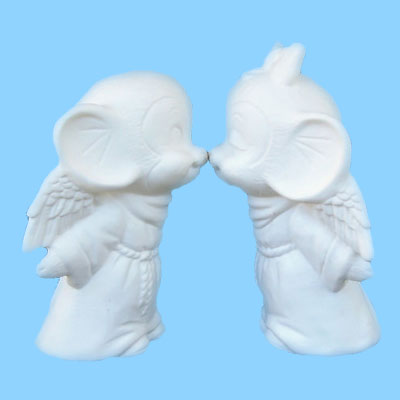 unpainted ceramic figurine bisque